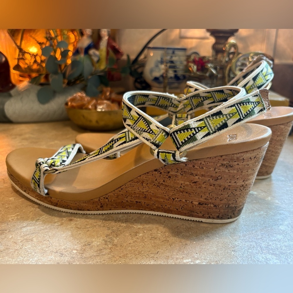 Teva  Arrabelle Universal Cork Wedge Lime Sz 10 - Picture 8 of 10